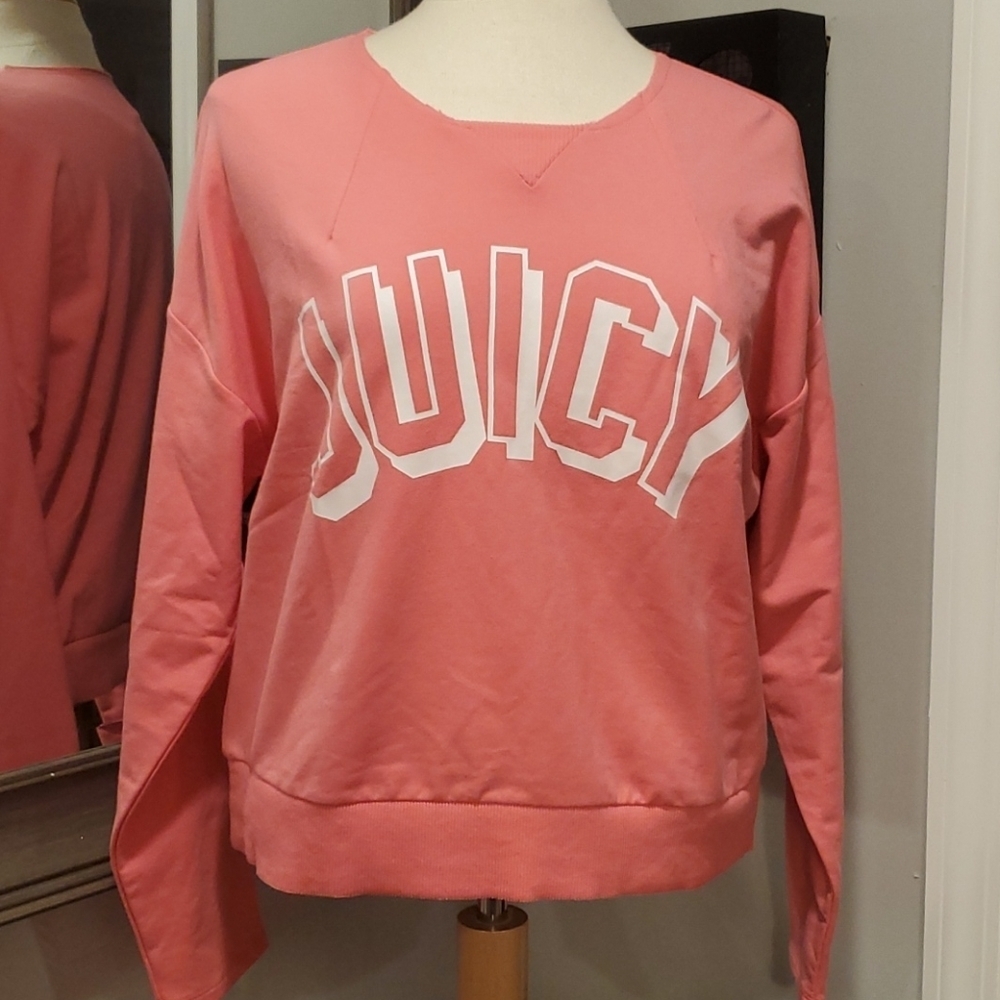 Juicy Couture Bold Logo pullover Sweatshirt Size Med